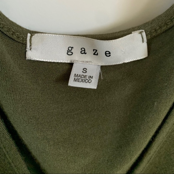 Green cinched crop top S - Picture 4 of 5